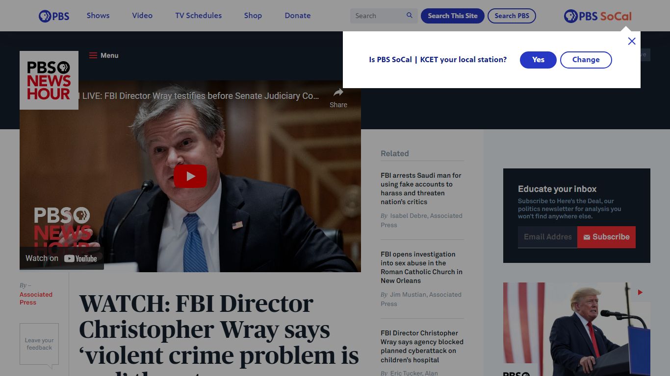 WATCH: FBI Director Christopher Wray says ‘violent crime problem is ...